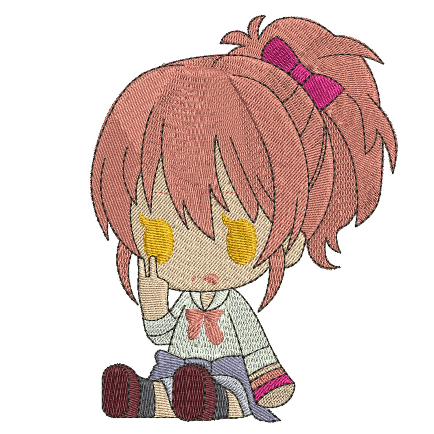 Embroidery Design chibi Anime A04 INSTANT Download Machine Embroidery