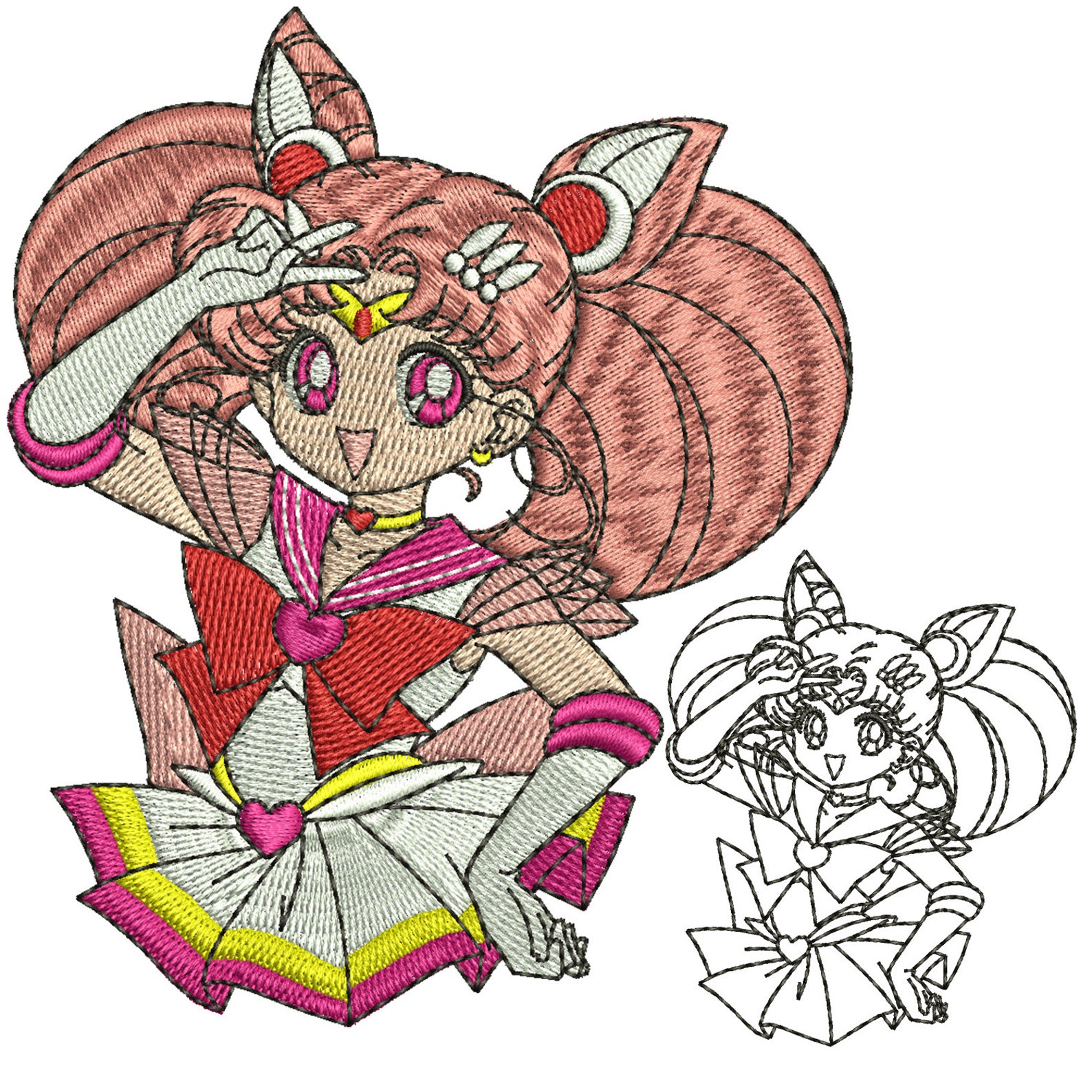 Embroidery design sailor moon collection of 101 instant  etsy Embroidery design sailor moon collection of 101 instant  etsy
