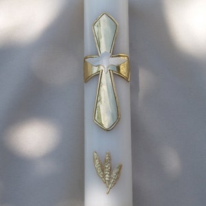 Silver Gold Baptismal Candle,Vela Confirmacion Bautizo,Holy Spirit White Dove,Silver Cross,Sacrament Confirmation,Catholic,First Communion