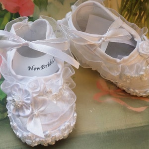 girls white pageant shoes