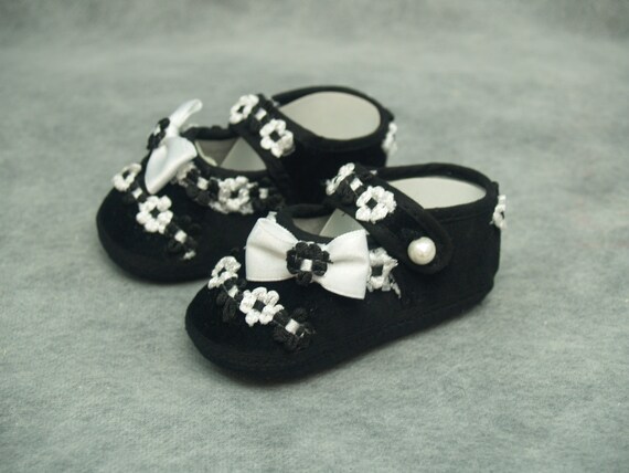 black velvet baby shoes