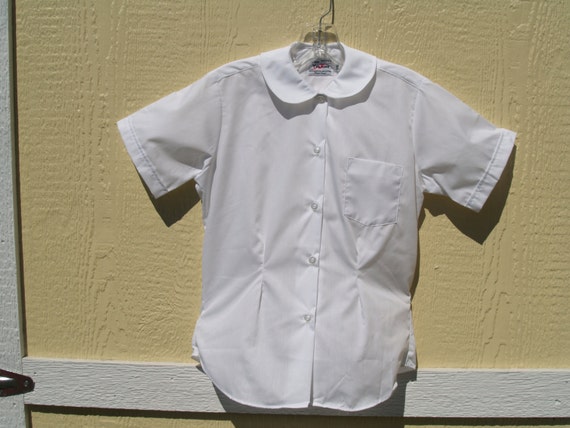 white collar school uniform shirt