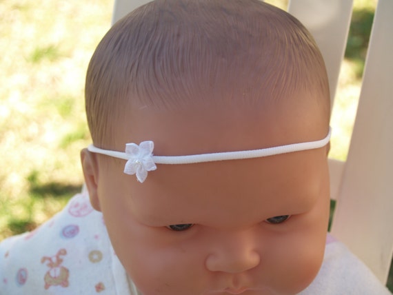 CHRISTENING PREEMIE XS TODDLER 4/" CLUSTER FLOWER HEADBAND IVORY I101 PHOTOGRAPHY