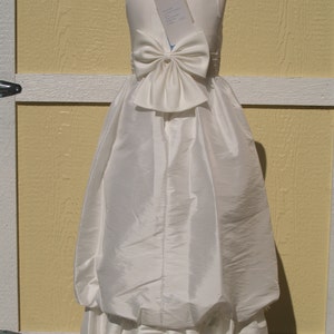 Flower Girl Diamond White Taffeta Dress W Pick Ups Size 8,sleeveless ...