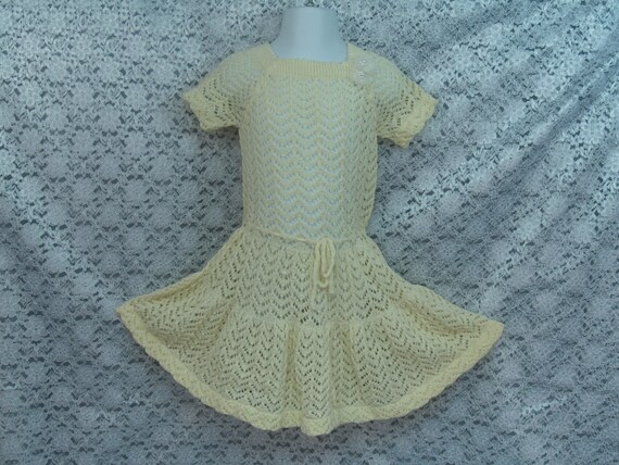 Knitted  Dress Infant IVORY dress knitted 24M Siz… - image 1