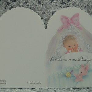 Invitaciones Bautizo color rosa para escribir usted mismo