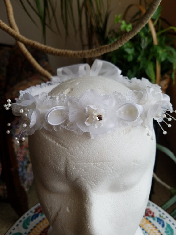 Communion Flower Crown White - Flower Girl Crown White #2  display picture 1