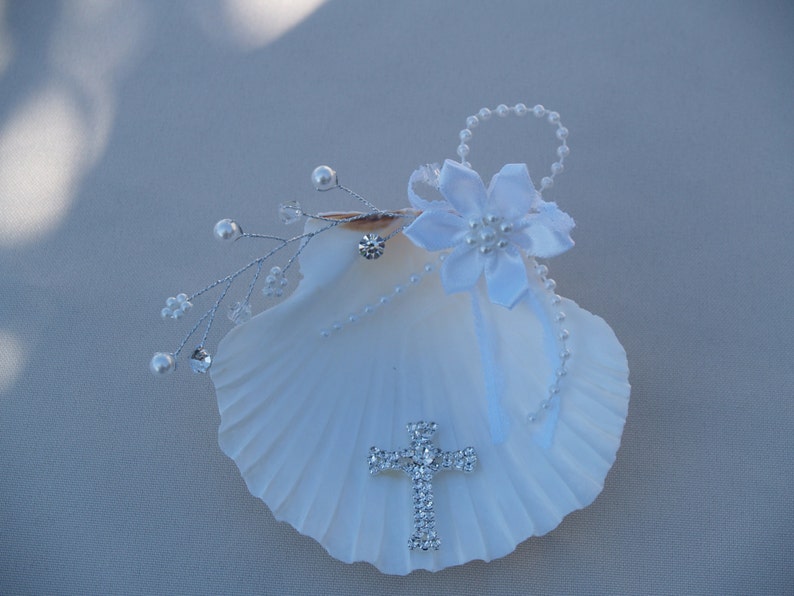 Baptism Shell for Ceremony White or Ivory Handmade - Etsy