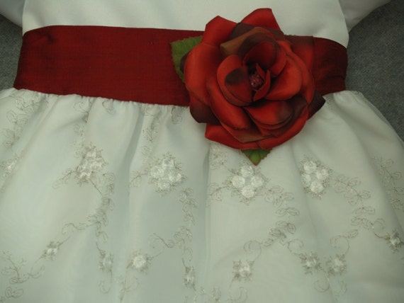 Red white Dress Girls Sizes 12M, 18M, 2T, 4T, WHI… - image 3