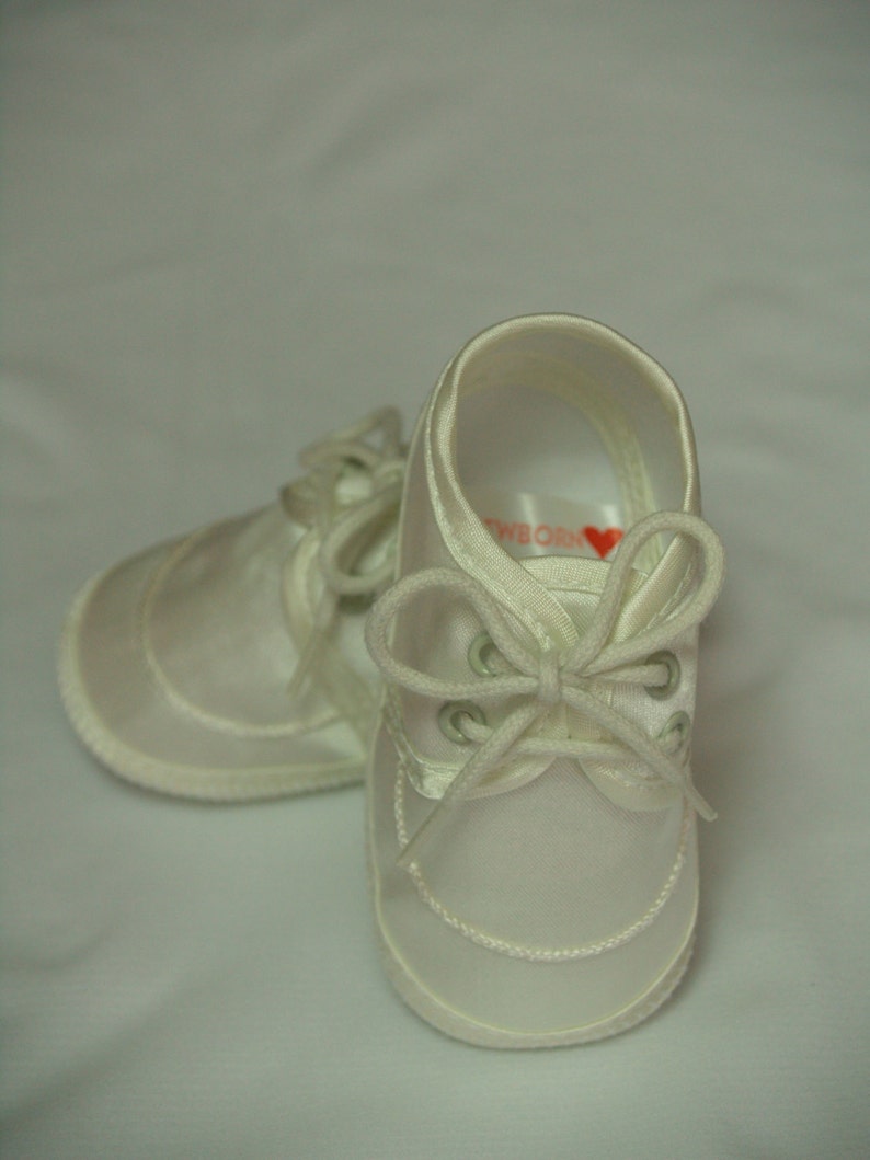 Baptism Satin Shoes Baby Boys Sizes Preemie 00 and 0 1 2