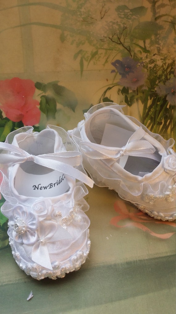 Baby BAPTISM Shoes girls White White 