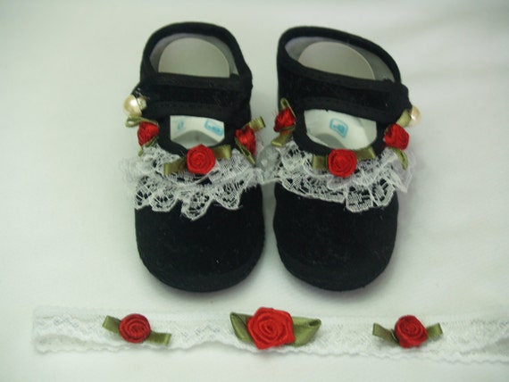 black velvet baby shoes
