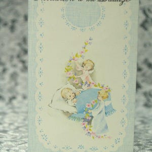 10 Retro rosa oder blaue Taufe lädt auf Spanisch mit Umschlägen ein, Invitaciones para Bautizo Azul oder Rosa con sobres, Vintage Papier Ephemera