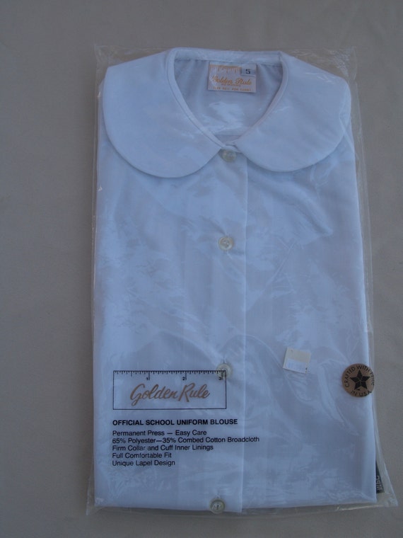 Blusa escolar para niña cuello redondo new arrivals