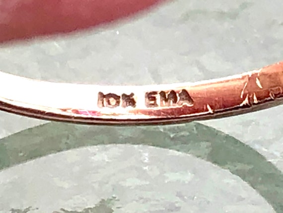 Vtg 10k Genuine Red Ruby And Diamond  Heart Shape… - image 6