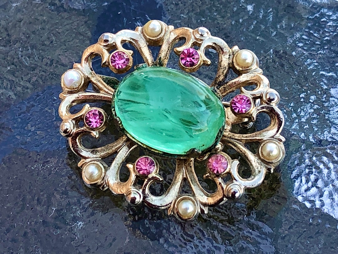 Collier perles de verre émeraude et perle de Tahiti - Inspiration Exotique