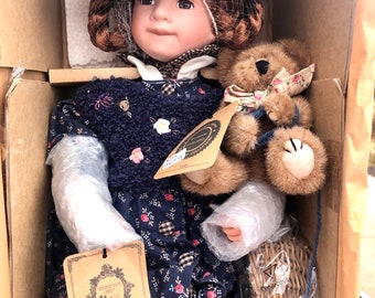NEW Boyds Bear Yesterdays Child Courtney Pearl Dropping Stitches Doll 4954