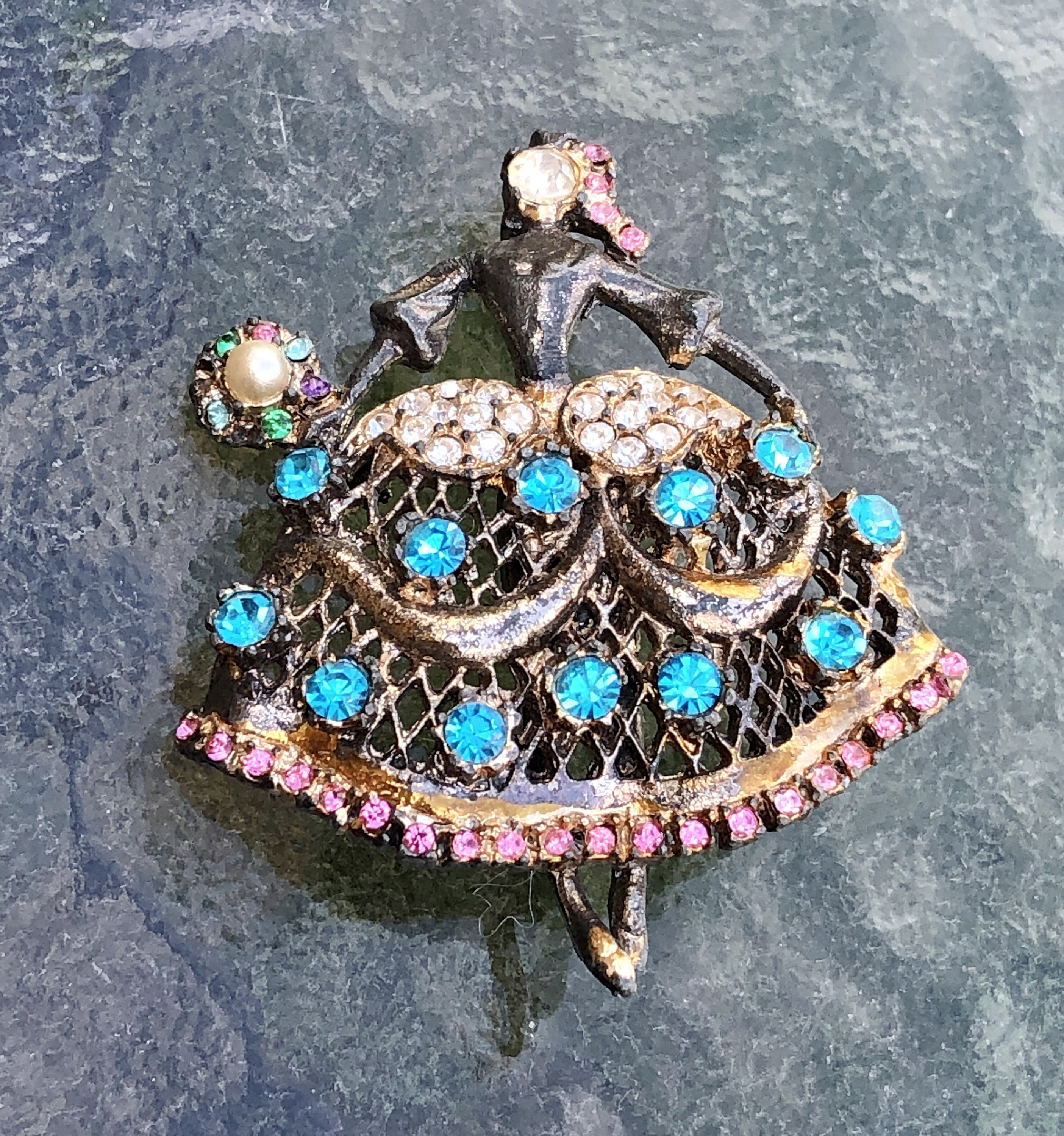 Broche Ancienne Trifari/Alfred Philippe ? Danseuse De Ballet - Bijou Vintage Occasion