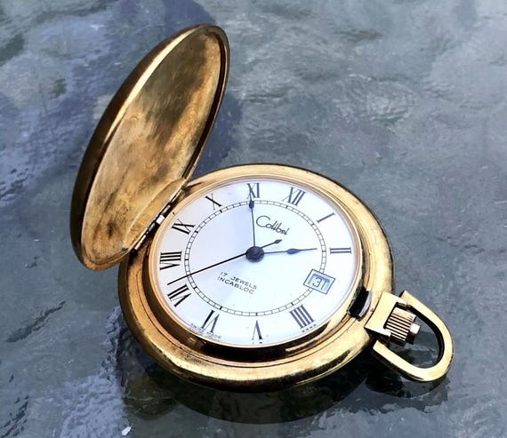 Vtg Colibri Incabloc Goldtone Mechanical Pocket Watch Doctor Estate 17 Jewels Etsy Denmark