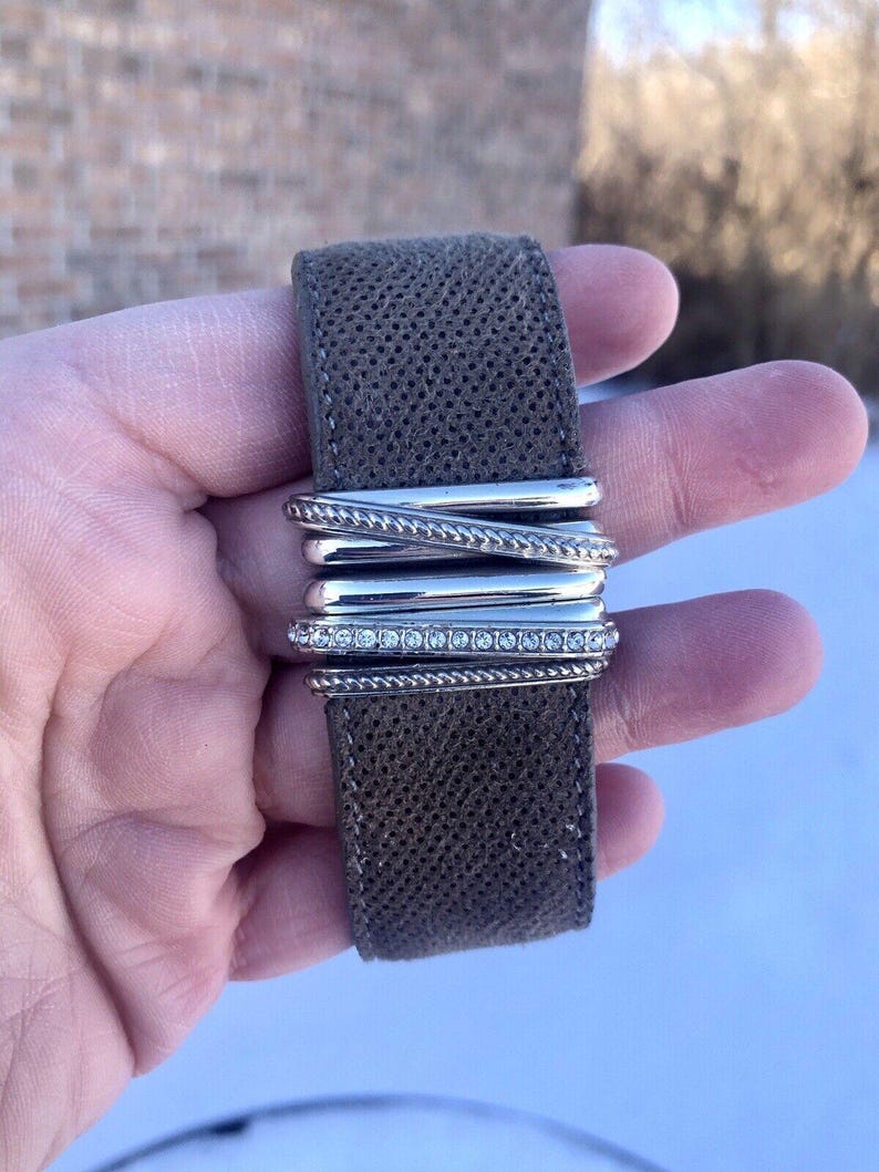 Brighton JF4480 Neptunes Rings breites modernistisches Lederarmband Einzelverkauf USD88 Bild 5