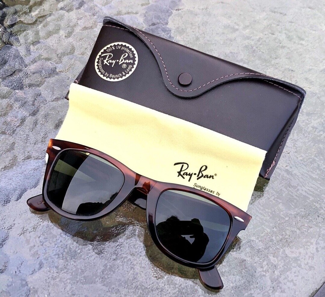 Vtg B&L RAY-BAN L2053 Thick Faux Tortoise Wayfarers 5024