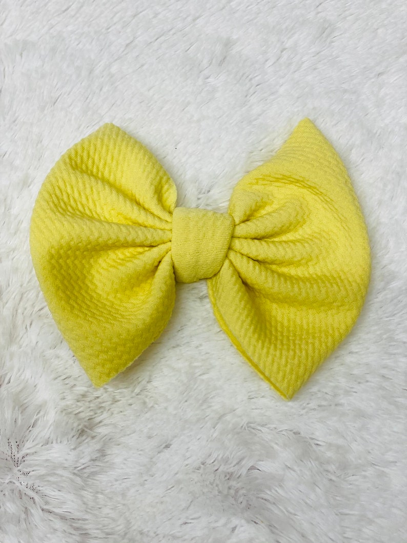 nylon headband Banana yellow hair bow clip