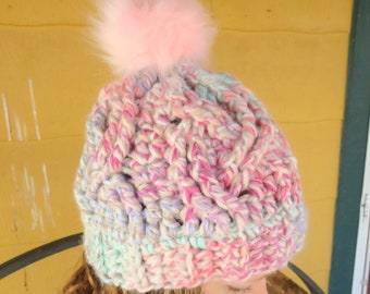 Crochet PATTERN - Linked Up Chunky Version | Beanie Crochet Pattern | Slouchy Hat Crochet Pattern | Messy Bun Hat Crochet Pattern