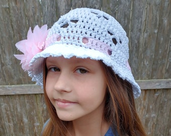 Crochet PATTERN - Sweet Pea Sun Hat