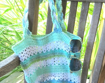 Crochet PATTERN - Ocean Waves Market Bag | Market Bag Crochet Pattern