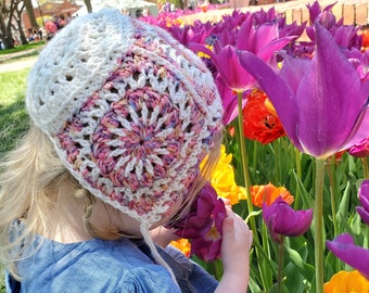 Crochet PATTERN - Catching Rays Bonnet