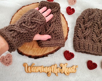 Crochet PATTERN - Linked Up Fingerless Gloves