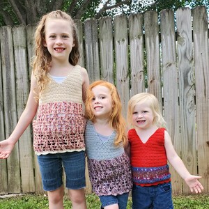 Crochet PATTERN - Festival Flair Child Tank Top