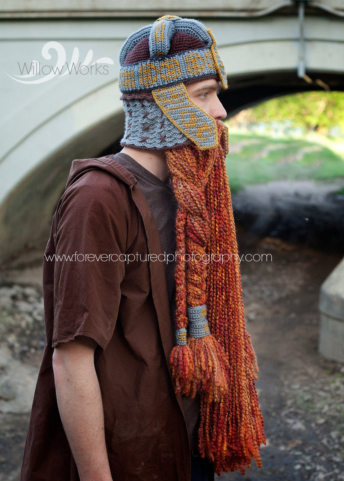 Crochet PATTERN Gimli Inspired Helmet and Beard LOTR Etsy