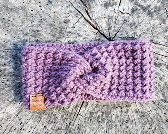 Twisted Rippled Up Headband (Child) - Smoky Purple