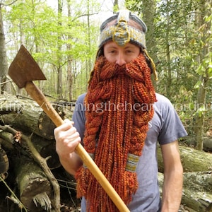 Crochet PATTERN Gimli Inspired Beard ONLY Crochet Beard Viking Beard Crochet Beard Pattern Dwarf Beard Pattern image 2