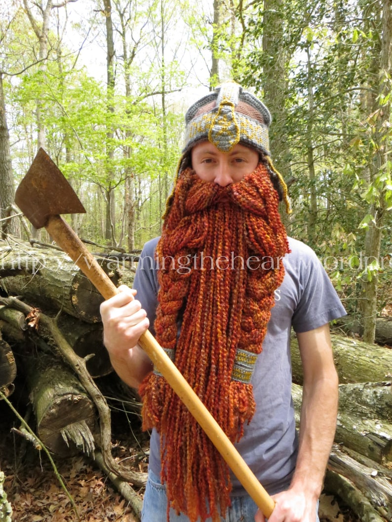 Dwarf Beard Pattern Crochet Beard Crochet Beard Pattern Gimli Inspired Beard ONLY Crochet PATTERN Viking Beard