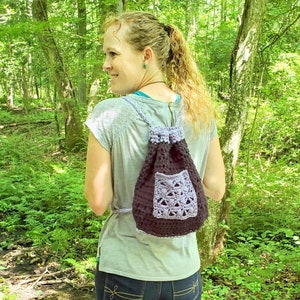 Crochet PATTERN - Lacy Days Mini Backpack | Crochet Backpack