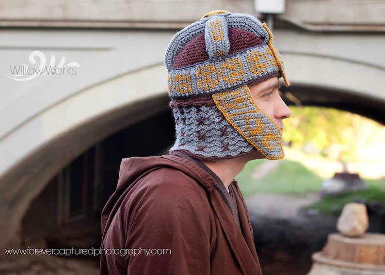 Crochet PATTERN Gimli Inspired Helmet and Beard LOTR Etsy