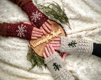 Crochet PATTERN - Rippled Timberline Fingerless Gloves