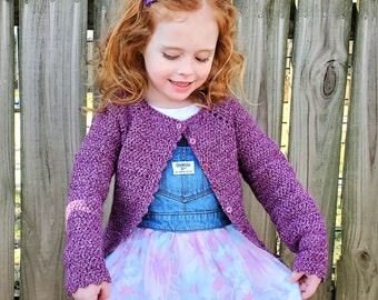 Crochet PATTERN - Lil' Sweet Pea Cardigan