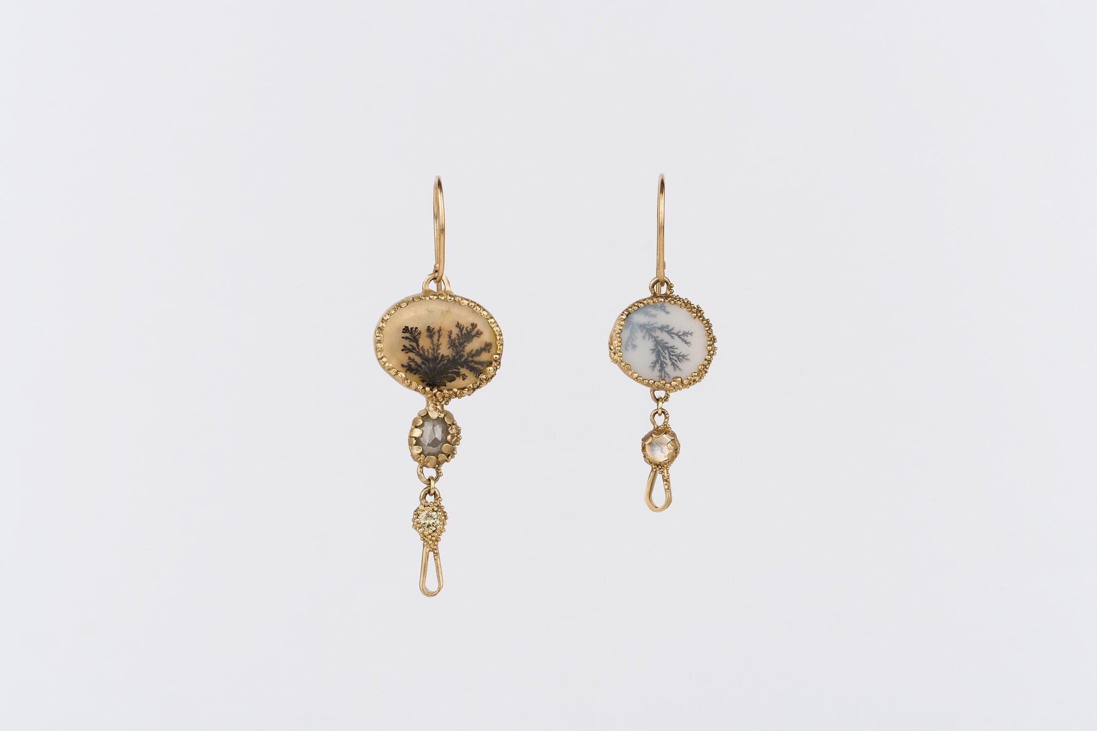 Asymmetrical Agate Earrings