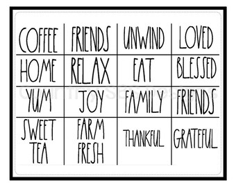 16 Skinny-Font Kitchen Embroidery Designs 4x4 -INSTANT DOWNLOAD-
