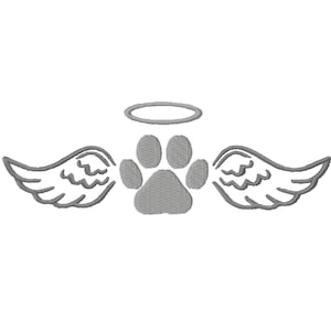 In Loving Memory Dog Paw-  Embroidery Design -INSTANT DOWNLOAD-