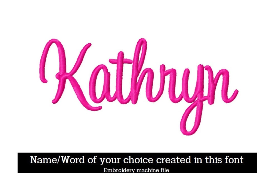 Custom Name Embroidery Machine File Etsy