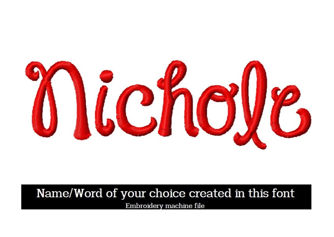 Custom Name Embroidery Machine File Etsy