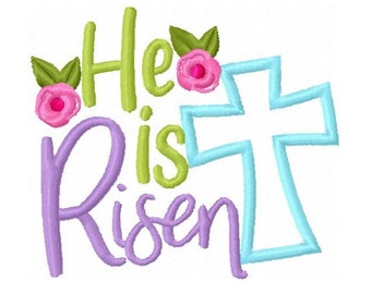 Risen Cross Embroidery Design 4x4 -INSTANT DOWNLOAD-