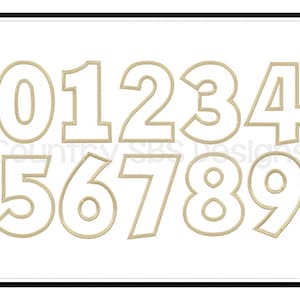 Rope Applique Number Set 0-9 Birthday Embroidery Design Set -INSTANT DOWNLOAD-