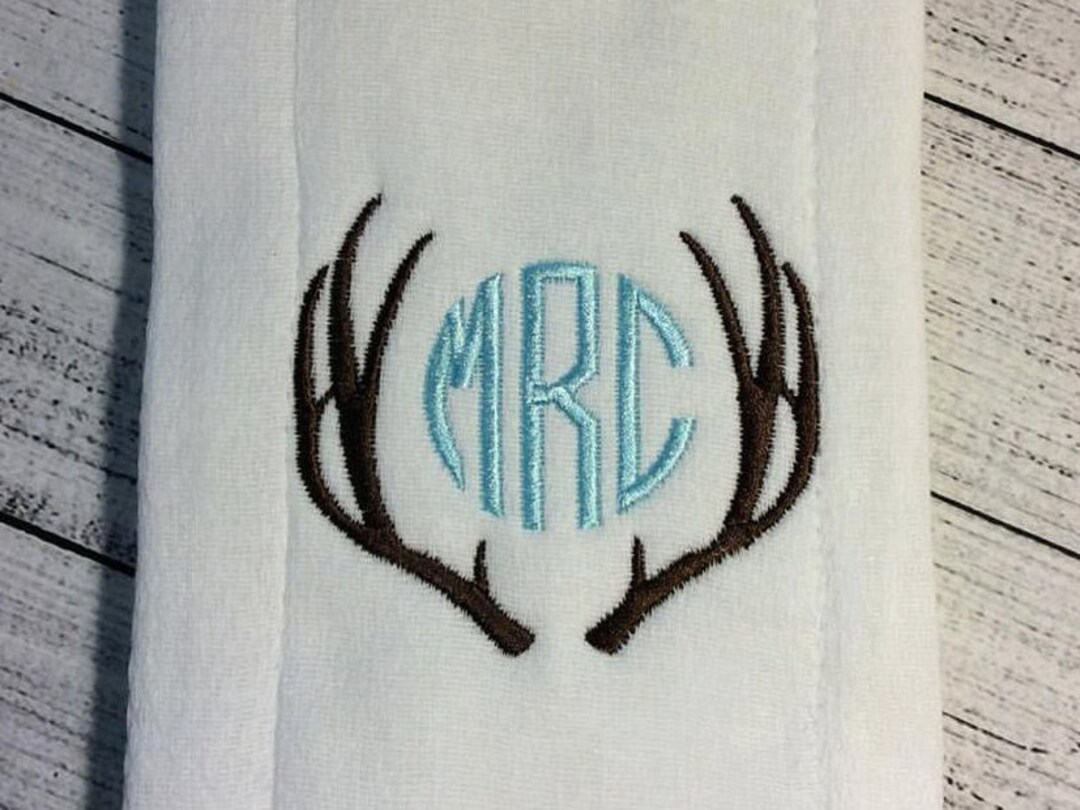 Antlers Monogram Frame Custom Monogram Embroidery Design 4x4 - Etsy