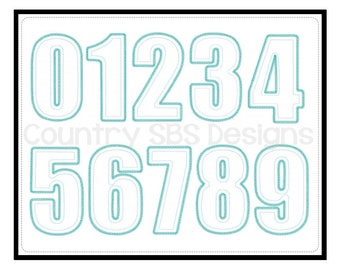 Conjunto de diseños de bordado de apliques de números dobles del 0 al 9 para cumpleaños -DESCARGA INSTANTÁNEA-