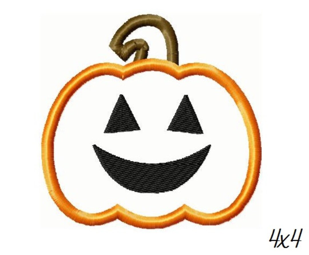 Jackolantern Digital Embroidery Applique Design INSTANT DOWNLOAD